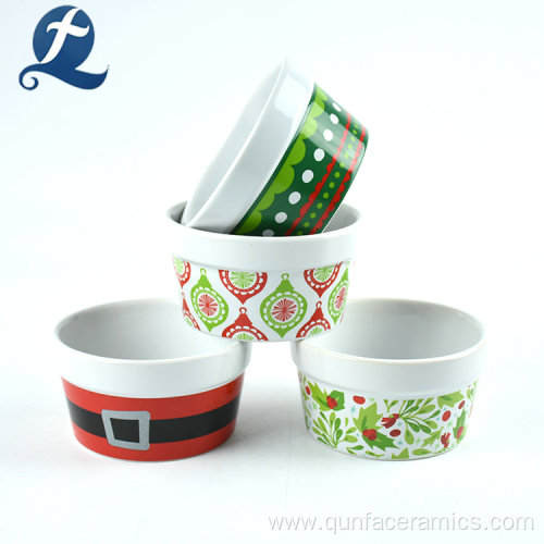 Colorful Custom Stoneware Christmas Ceramic Cake Cup